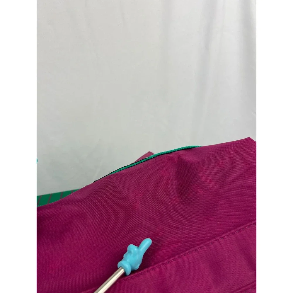 Samsonite Sammies Duffel Bag Unisex Large 1991 Vintage Green Magenta Pinstripe